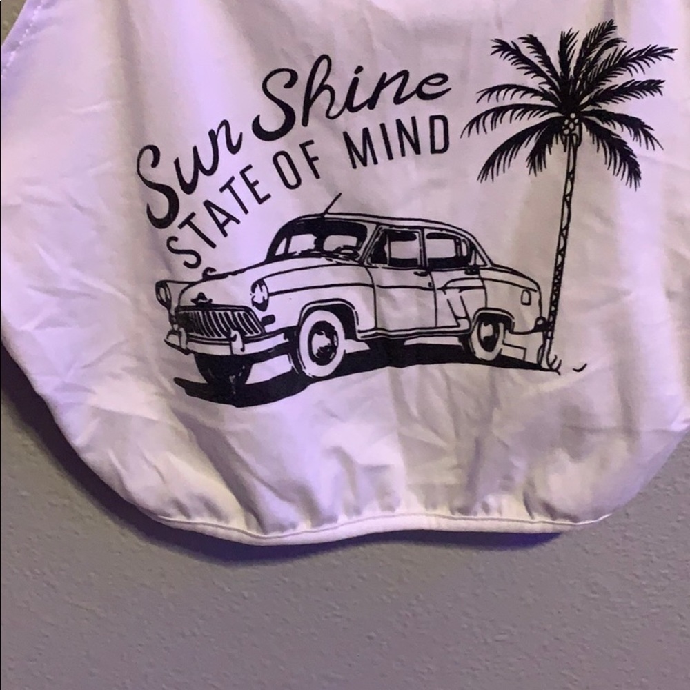 White crop top.